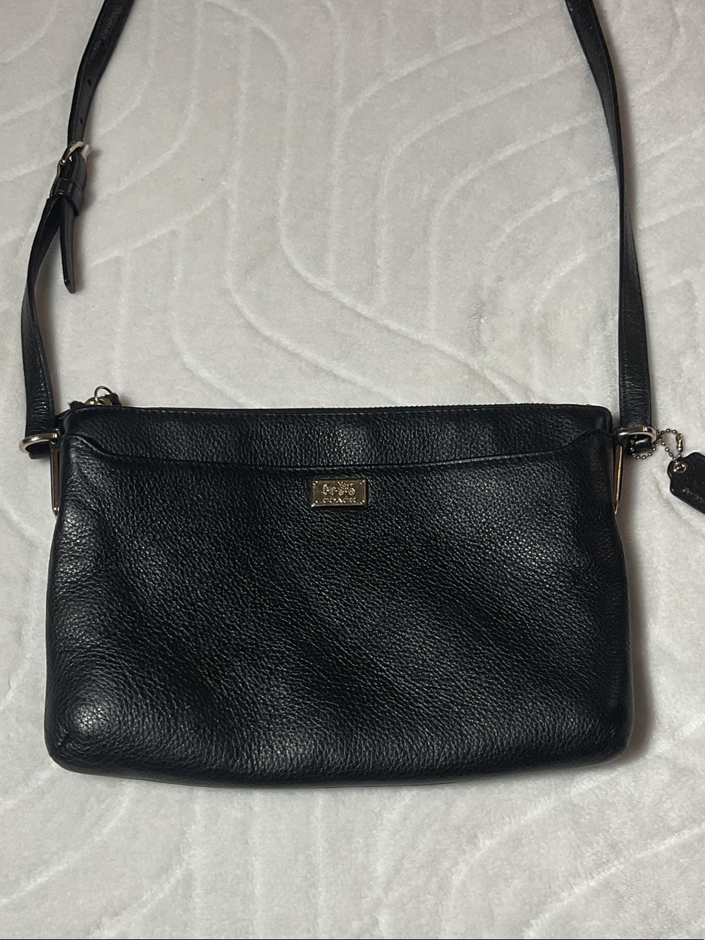 COACH Madison pebbled leather east/west swingpack
